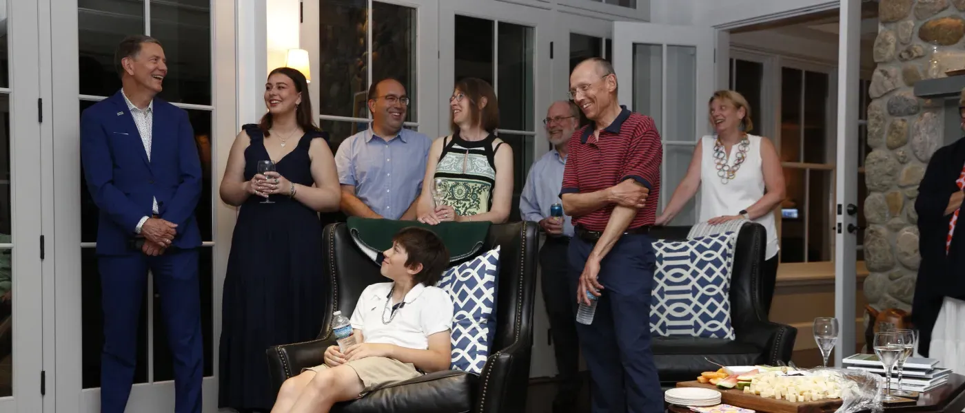 Anderson and company gather at the President's House to watch the finale